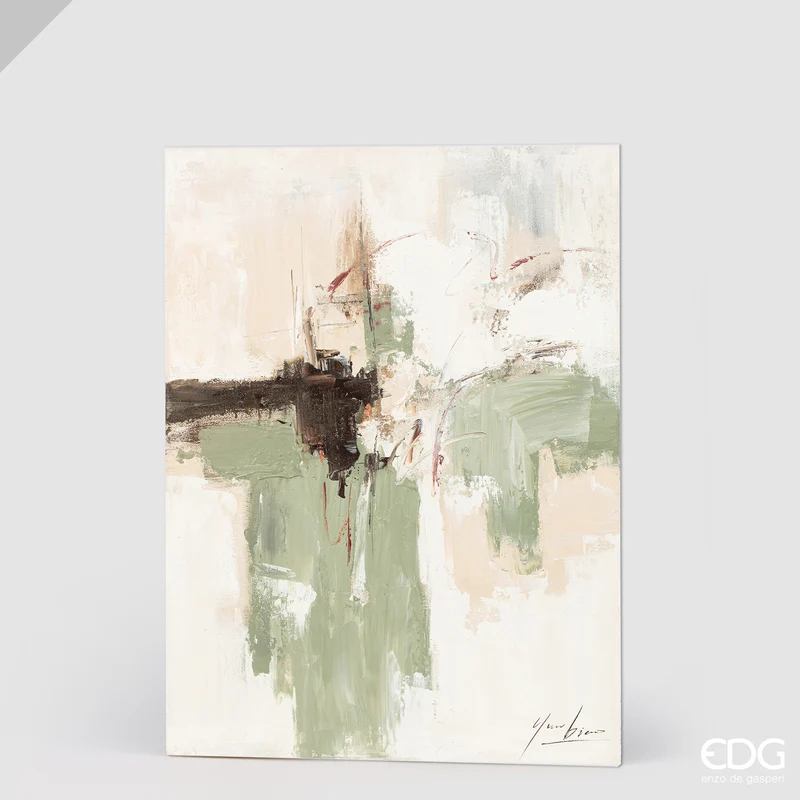 EDG Enzo De Gasperi Quadro Abstract Rettangolare Prati 120x90 cm