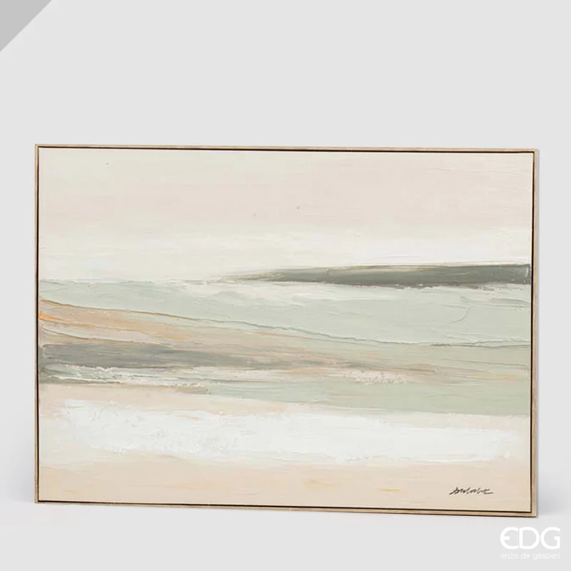 EDG Enzo De Gasperi Quadro Abstract Rettangolare Misty Lake 120x90 cm