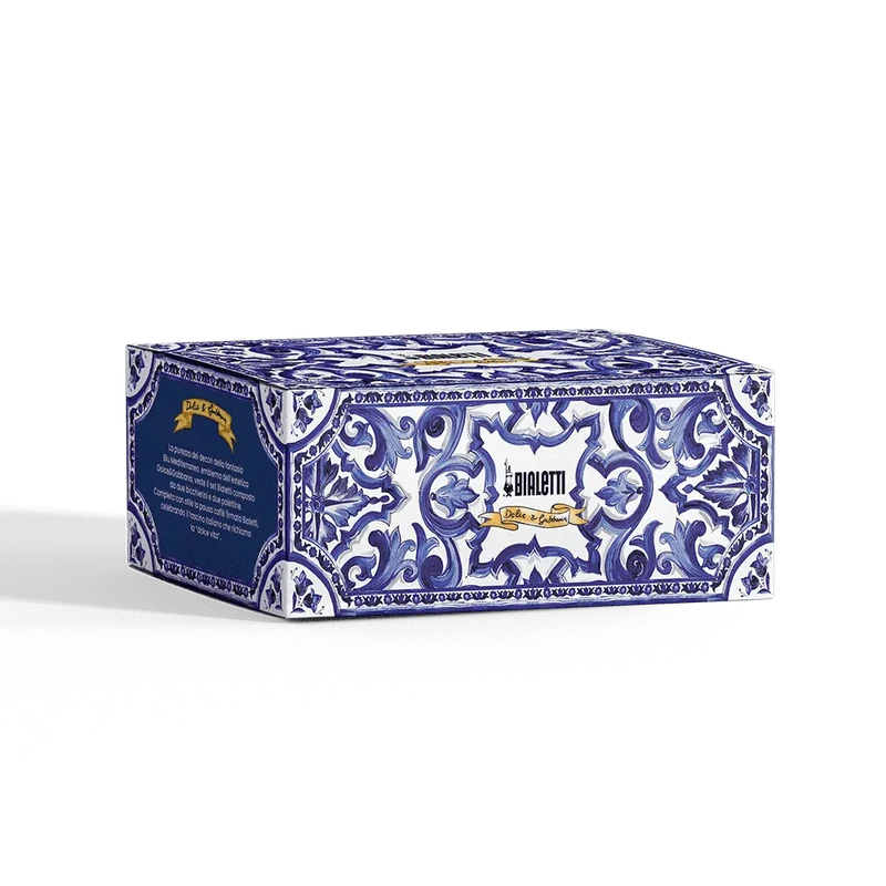 Bialetti Set 2 Bicchierini e 2 Palettine Blu Mediterraneo Dolce&Gabbana