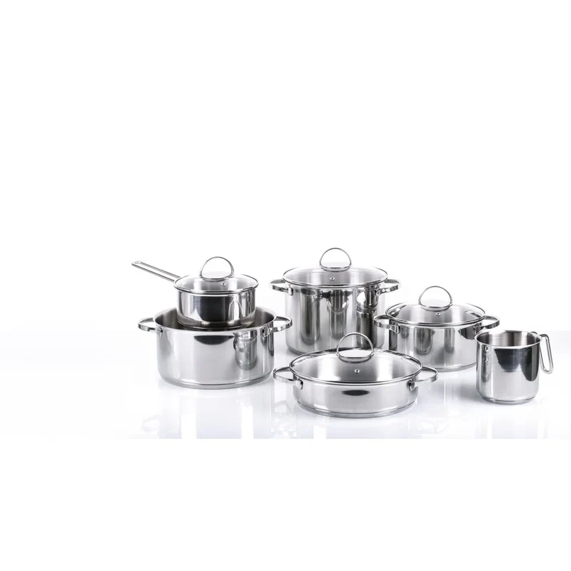 Moneta Batteria di Pentole Allegro 10 Pezzi in Acciao Inox
