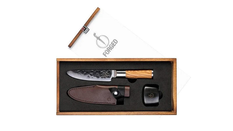 Geschmiedetes Kochmesser 20 cm Olive & Kinderkochmesser 12 cm Olive