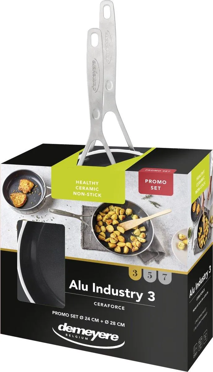 Demeyere Bratpfannenset 24/28cm 'Alu Industry 3 Ceraforce'