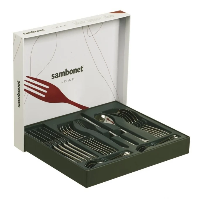 Sambonet Servizio Posate Leaf 24 pezzi in acciaio inox