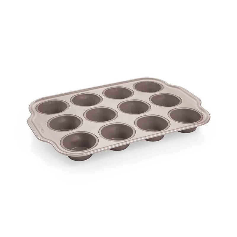 Tescoma Delicia Stampo 12 Muffin in Silicone con Bordo in Metallo