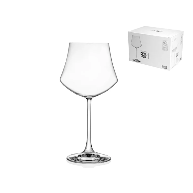 RCR Set 6 Calici Ego in Vetro Resistente 43 cl