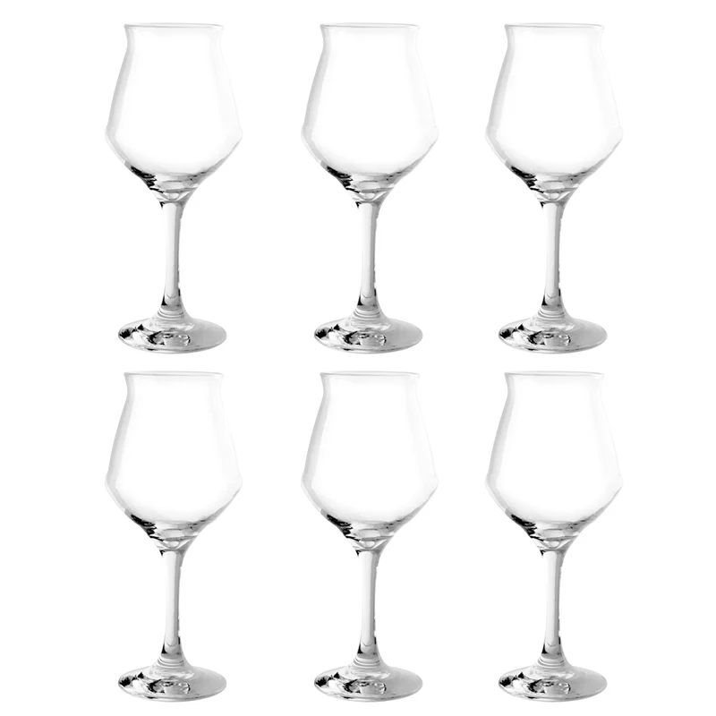 Borgonovo Set 6 Calici Birra in Vetro Trasparente Ultraresistente 40cl