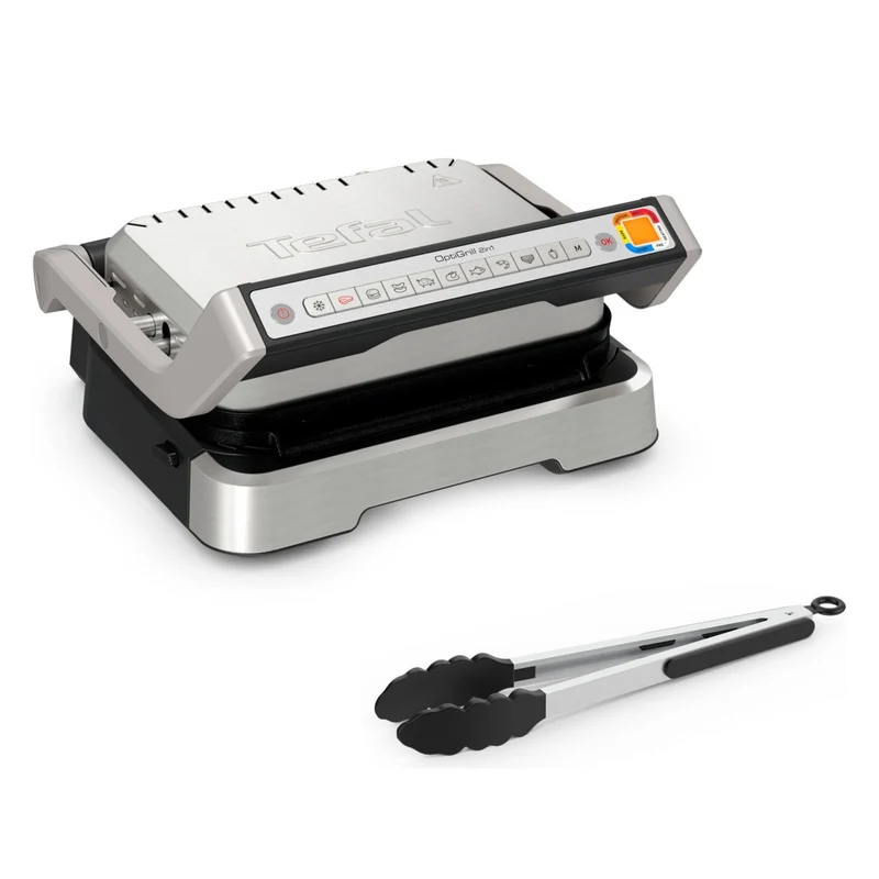 Tefal OptiGrill GC773D 2in1 Kontaktgrill Edelstahl inkl. Grillzange