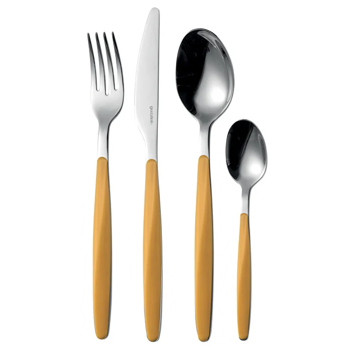 Guzzini Servizio Posate 24 Pezzi My Fusion Ocra