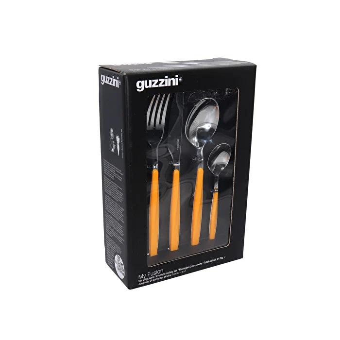 Guzzini Servizio Posate 24 Pezzi My Fusion Ocra