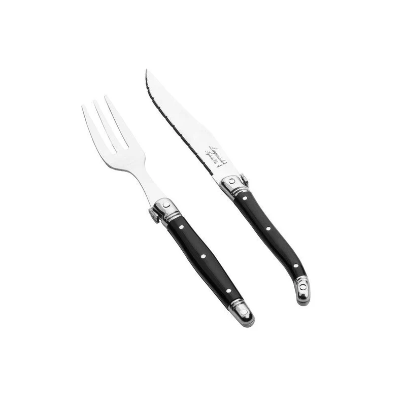 Laguiole Style de Vie 12-teiliges Mini-Besteckset Schwarz 'Premium Line'