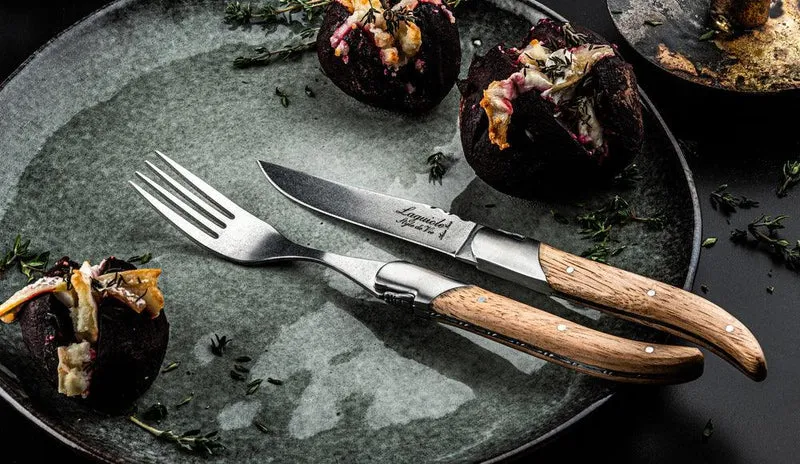 Laguiole Style de Vie Forks Oak Stonewash 'Luxury Line'