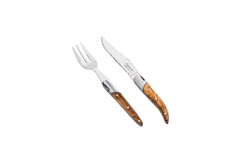 Laguiole Style de Vie Mini-Besteckset aus Olivenholz „Luxuslinie“
