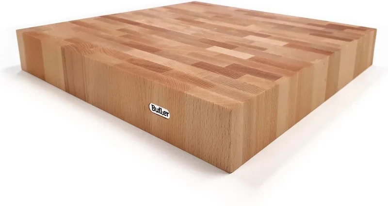 Butler Hackblock aus Buchenholz, 40 x 40 x 6 cm