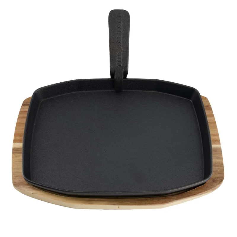 Bastard Sizzling Plate & Holder Gusseisen 24x32 cm