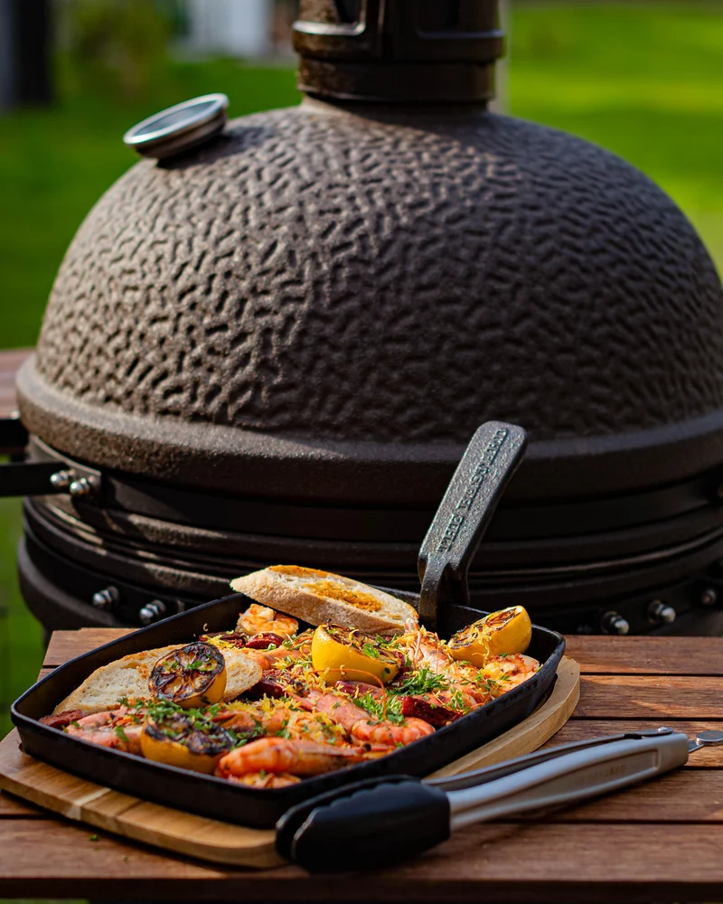 Bastard Sizzling Plate & Holder Gusseisen 24x32 cm