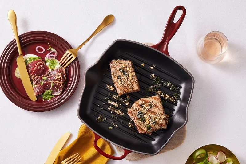 Le Creuset Grillpfanne quadratisch 26x26cm Grillit® 'Granat'