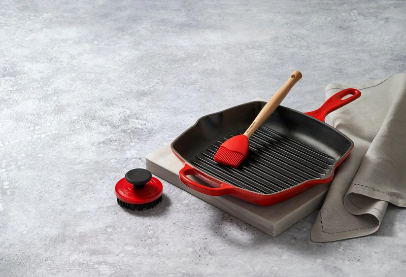 Le Creuset Grillpfanne Quadratisch 26x26cm Grillit® 'Kirschrot'