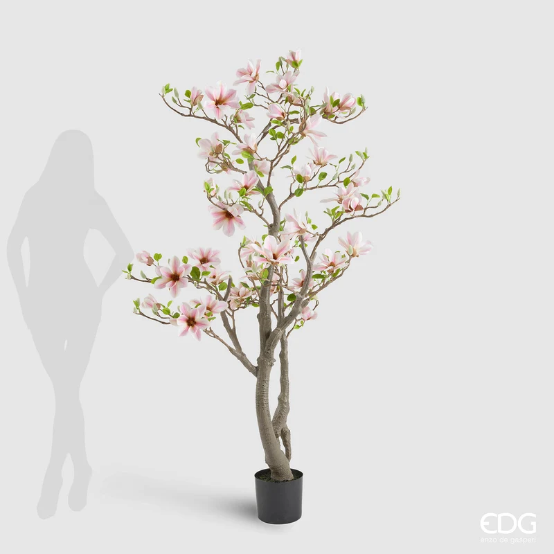 EDG Enzo De Gasperi Pianta Artificiale di Magnolia con Foglie H180 cm