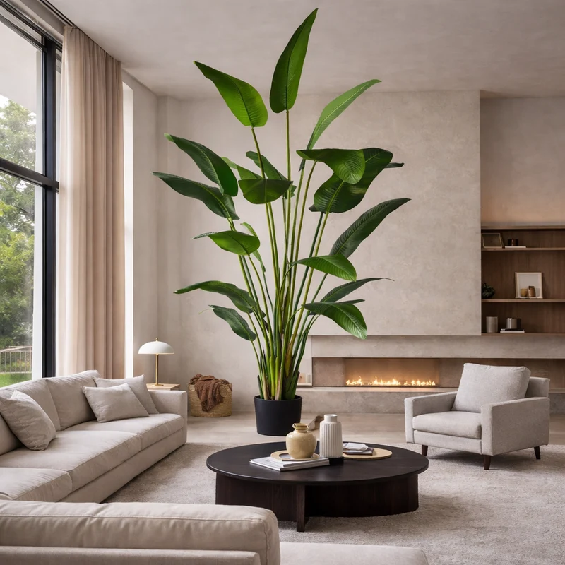 EDG Enzo De Gasperi Pianta Artificiale Strelitzia con Vaso H310 cm
