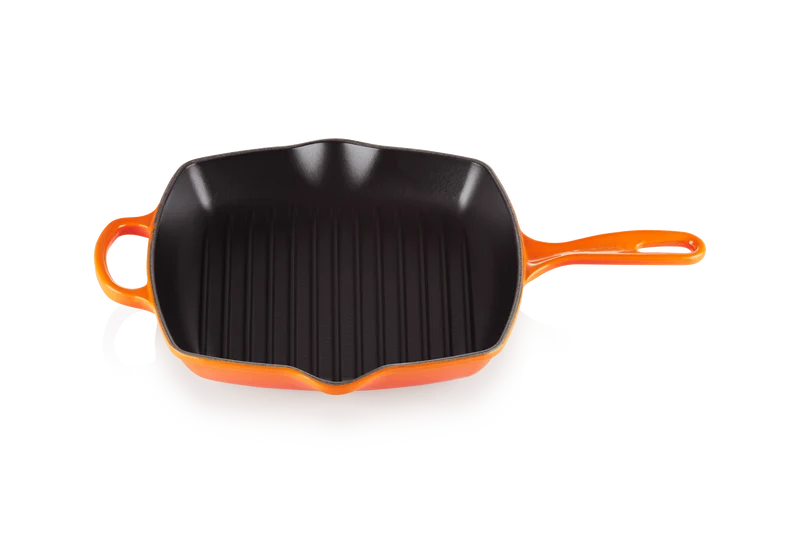Le Creuset Quadratische Grillpfanne 26x26cm Grillit® 'Orange Red'