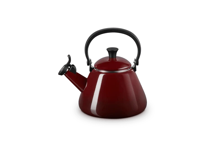 Le Creuset Wasserkocher mit Pfeifton 1,6 l Kone 'Granatrot'