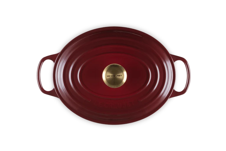 Le Creuset Ovaler Schmortopf Signature 'Granat'