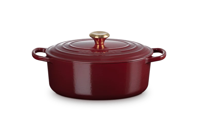 Le Creuset Ovaler Schmortopf Signature 'Granat'