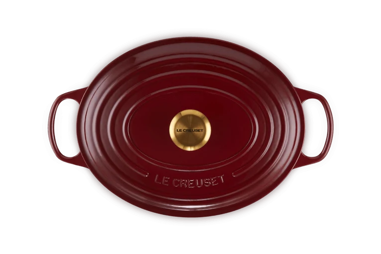 Le Creuset Ovaler Schmortopf Signature 'Granat'