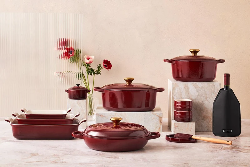 Le Creuset Hoher Schmortopf „Granat“ ø24cm / 5L