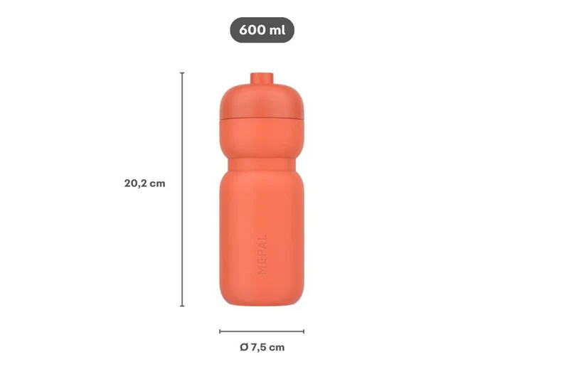 Trinkflasche squeeze 0,6l Ceramic white