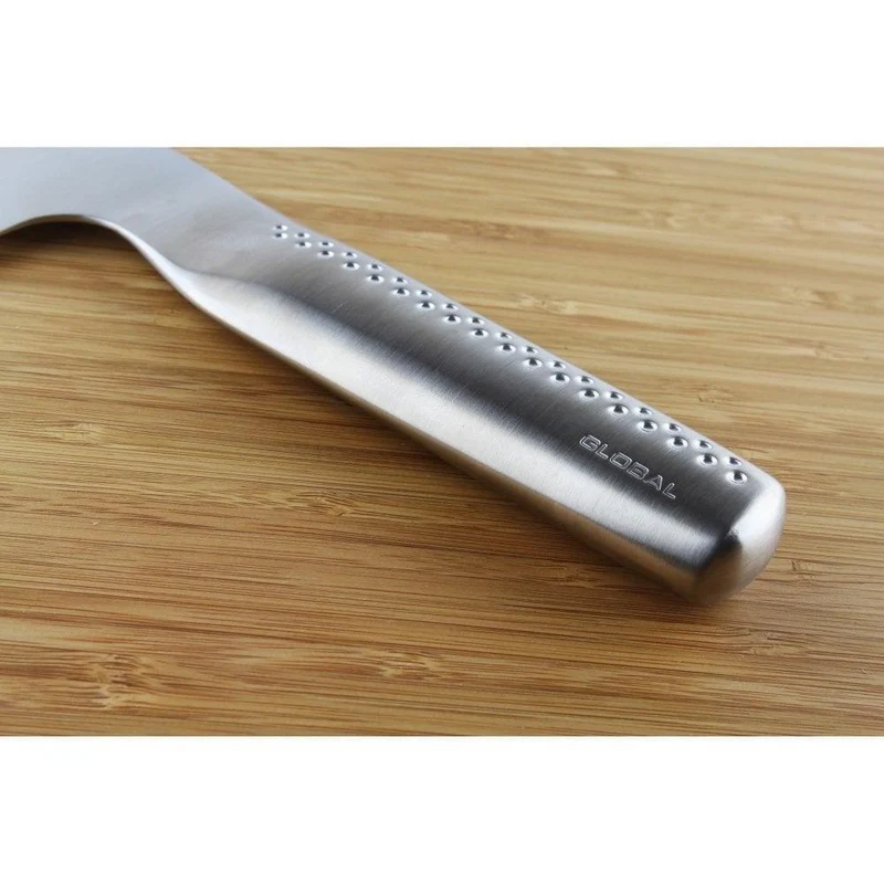 Global GN-002 Chinesisches Kochmesser mit Vertiefungen, 20 cm