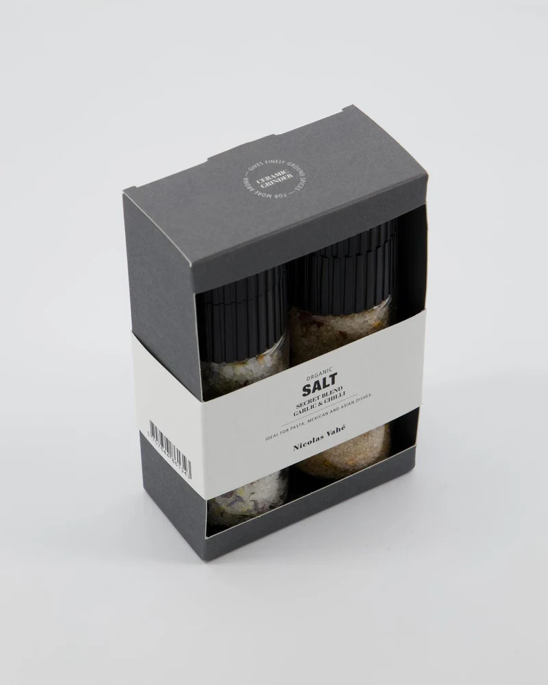 Nicolas Vahé Geschenkbox Bio-Geheimmischung – Salz, Knoblauch & Chili