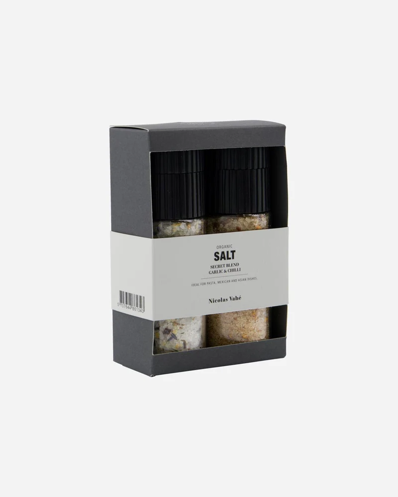 Nicolas Vahé Geschenkbox Bio-Geheimmischung – Salz, Knoblauch & Chili
