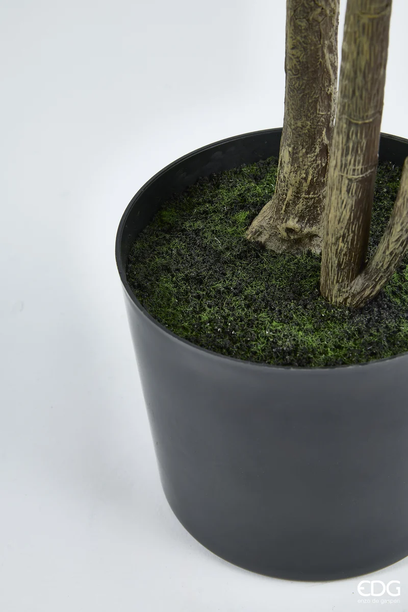 EDG Enzo De Gasperi Pianta Artificiale Pesco con Foglie e Vaso H185 cm