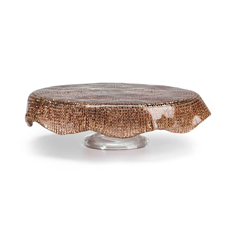 IVV Diamanté Alzata Portadolci Smerlata D26 cm Nocciola