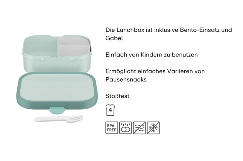 Campus Brotdose Peppa Pig mit Bento-Einsatz und Gabel