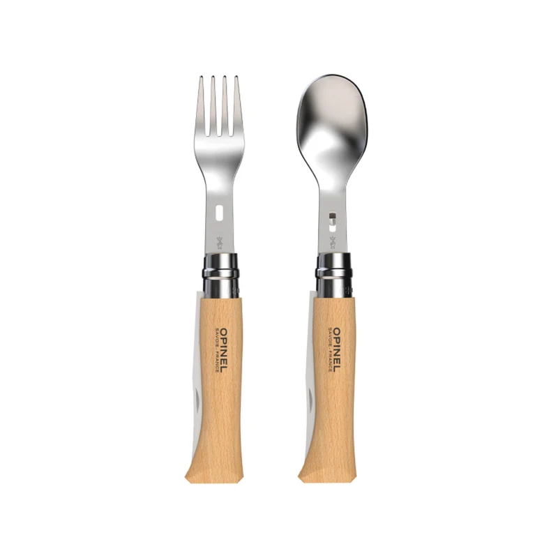 Opinel Outdoor-Besteckset, 3-teilig, „Picnic Plus“