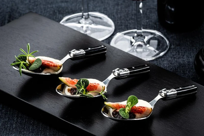 Laguiole Style de Vie Amuse Löffel Schwarz 6 Stück 'Premium Line'