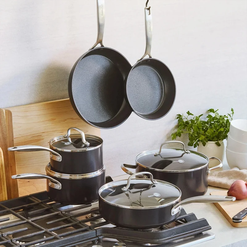 GreenPan Padella Copenhagen con Coperchio D28 cm in Alluminio Antiaderente