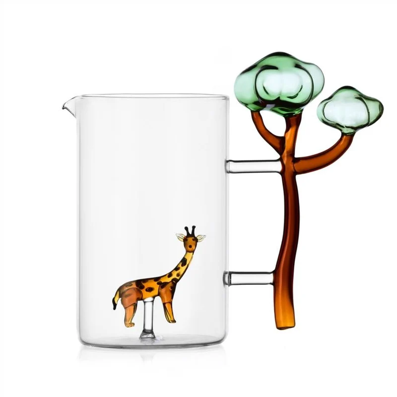 Ichendorf Milano Savannah Brocca Giraffa e Baobab in Vetro