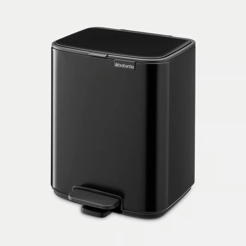 Brabantia Pattumiera a Pedale Bo 7 Litri Nero Opaco
