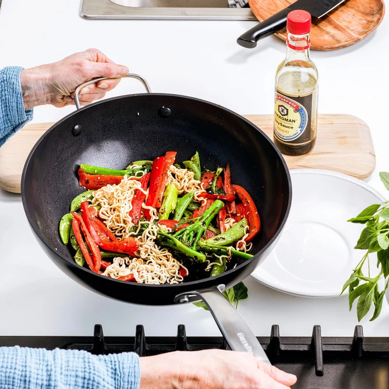 GreenPan Wok Copenhagen 30 cm in Alluminio Antiaderente
