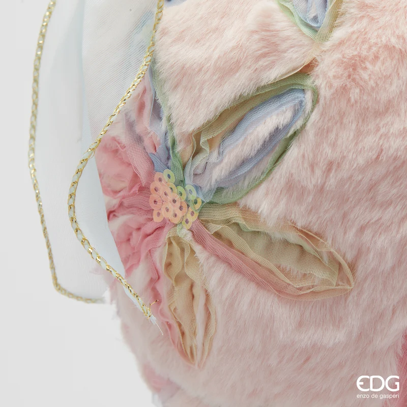 EDG Enzo De Gasperi Set 2 Decorazioni Uovo Fiocco da Appendere H20 cm