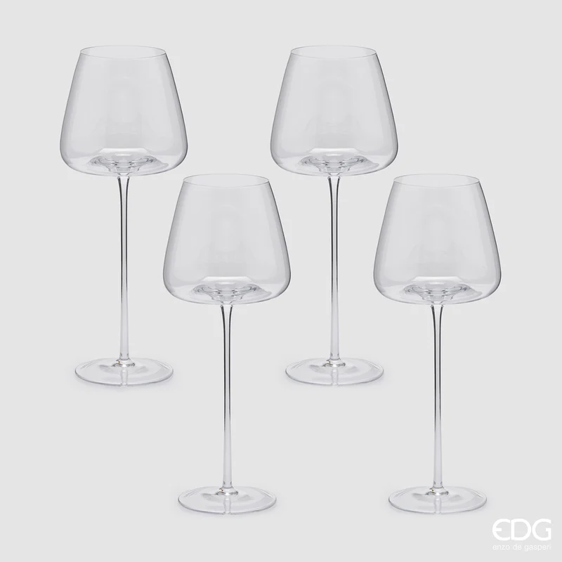 EDG Enzo De Gasperi Set 4 Calici Grace in Vetro 500 ml
