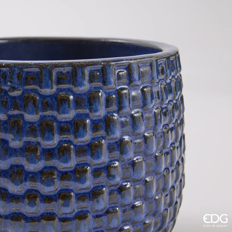 EDG Enzo De Gasperi Offerta Set 5 Vasi Cachepot Bombati Blue