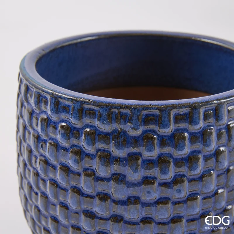 EDG Enzo De Gasperi Offerta Set 5 Vasi Cachepot Bombati Blue