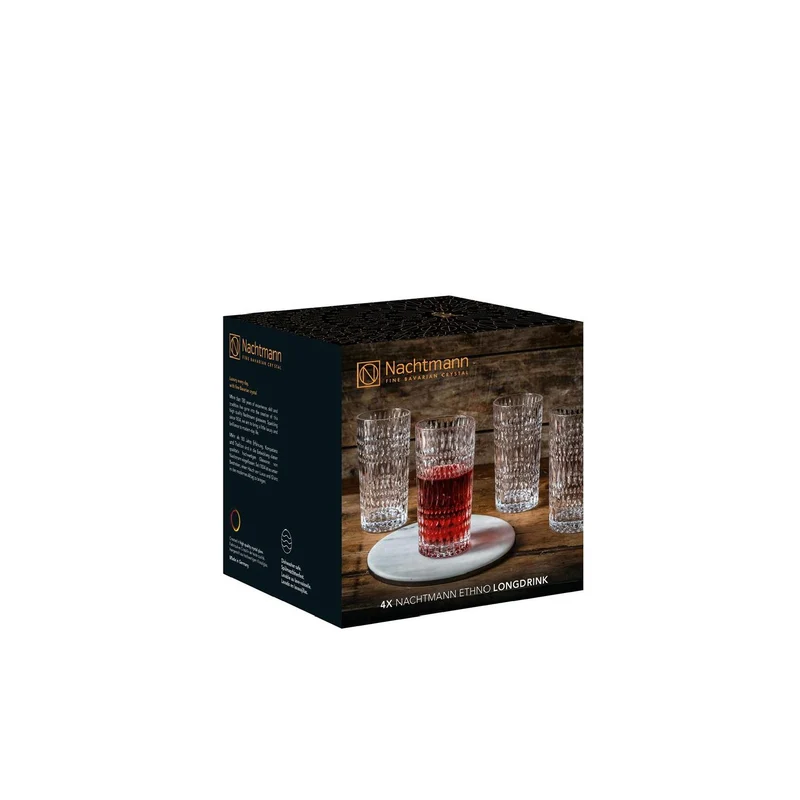 Nachtmann Ethno Longdrinkglas, 4er-Set