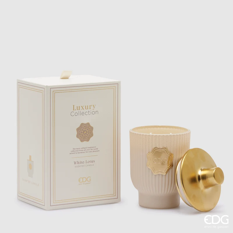 EDG Enzo De Gasperi Candela Luxury Profumata 420gr Loto Bianco