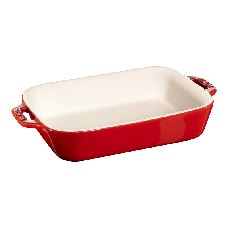 Staub Pirofila Rettangolare 20x16 cm in Ceramica Ciliegia