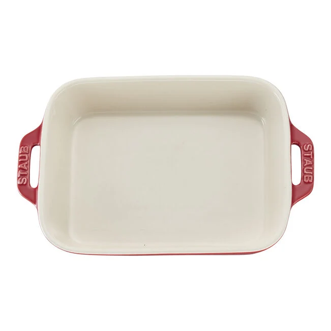 Staub Pirofila Rettangolare 20x16 cm in Ceramica Ciliegia